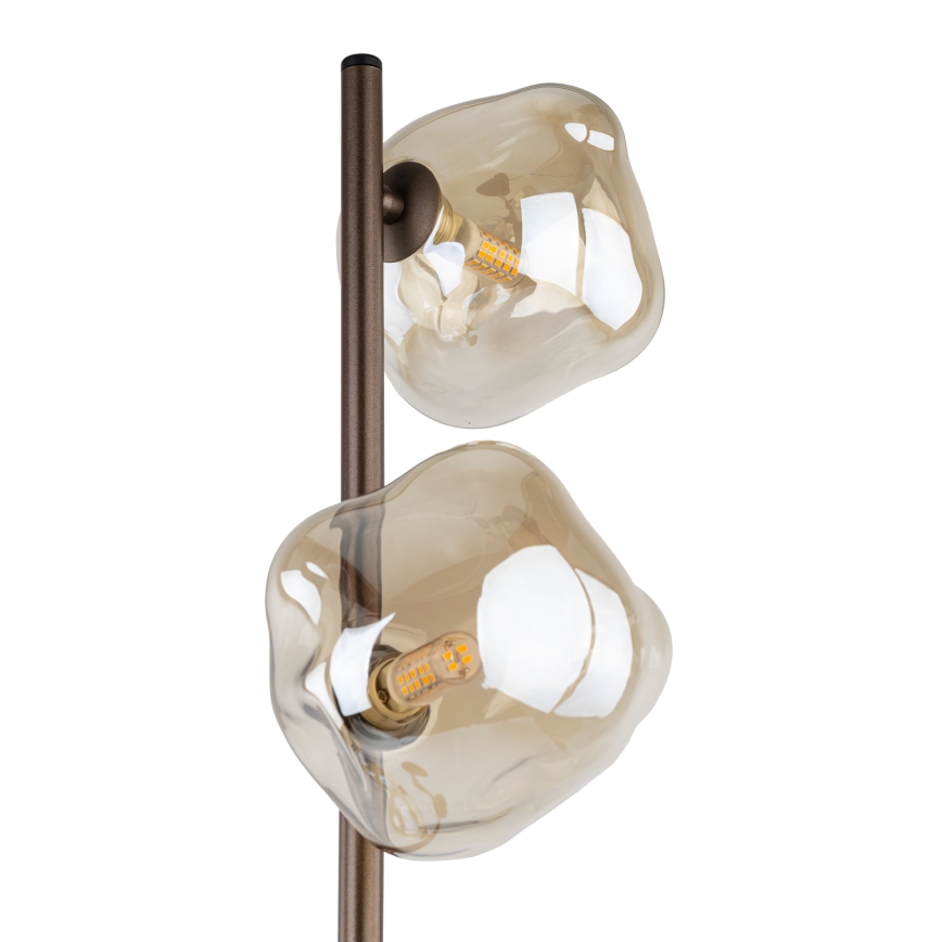Brilagi - Vloerlamp VULCANO 3xG9/8W/230V brons/rookbeige