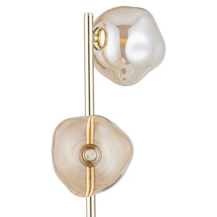 Brilagi - Vloerlamp VULCANO 3xG9/8W/230V goud/rookbeige