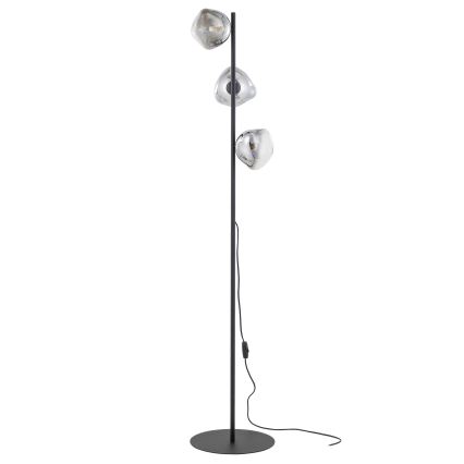 Brilagi - Vloerlamp VULCANO 3xG9/8W/230V zwart/rookzwart