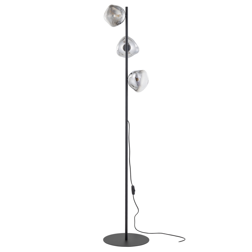 Brilagi - Vloerlamp VULCANO 3xG9/8W/230V zwart/rookzwart
