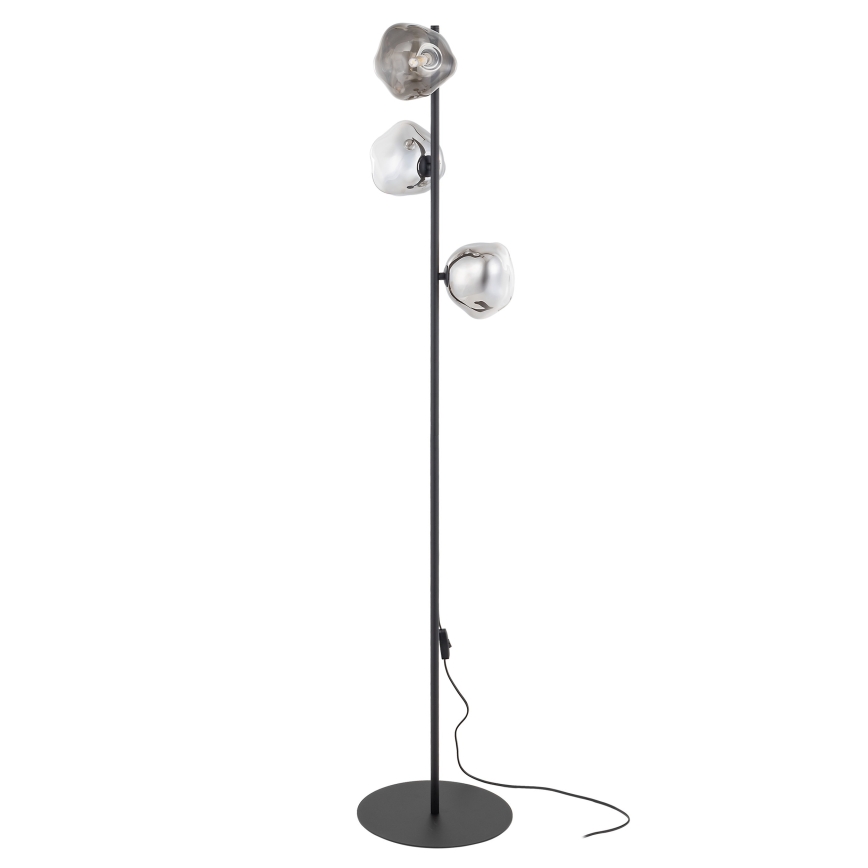 Brilagi - Vloerlamp VULCANO 3xG9/8W/230V zwart/rookzwart