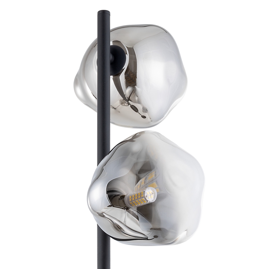 Brilagi - Vloerlamp VULCANO 3xG9/8W/230V zwart/rookzwart