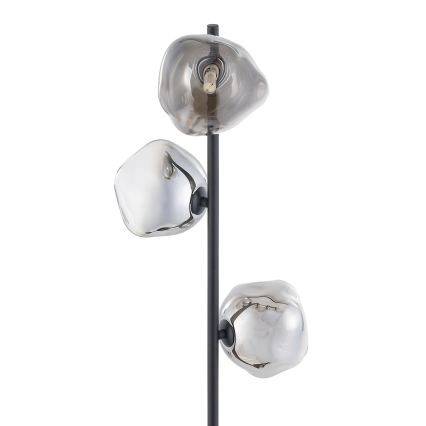 Brilagi - Vloerlamp VULCANO 3xG9/8W/230V zwart/rookzwart