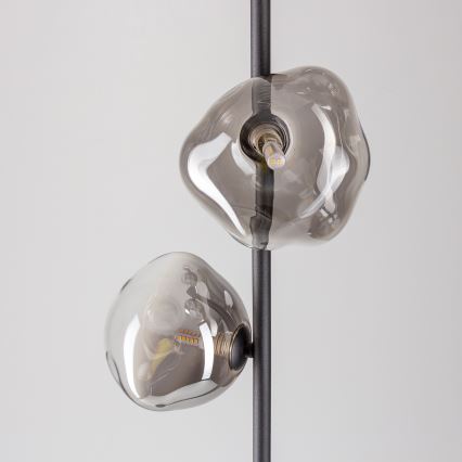 Brilagi - Vloerlamp VULCANO 3xG9/8W/230V zwart/rookzwart