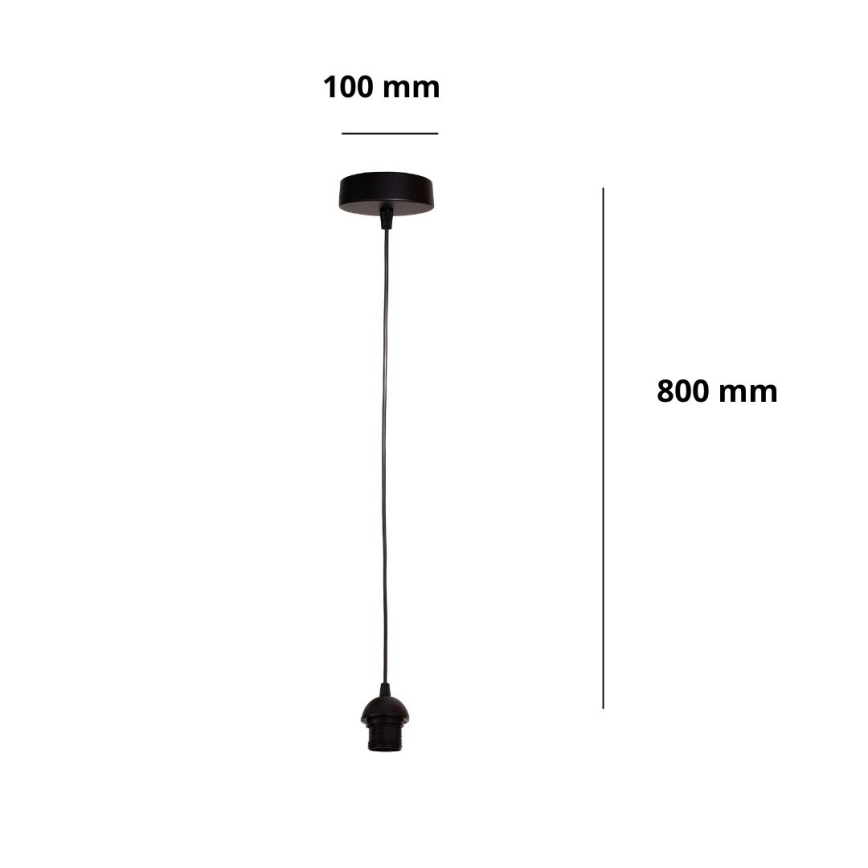 Brilagi - Voedingssnoer PARTY 1xE27/60W/230V Ø 10 cm zwart