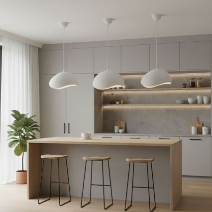 Brilagi - WABI SABI hanglamp aan kabel 1xE27/40W/230V Ø 32 cm wit
