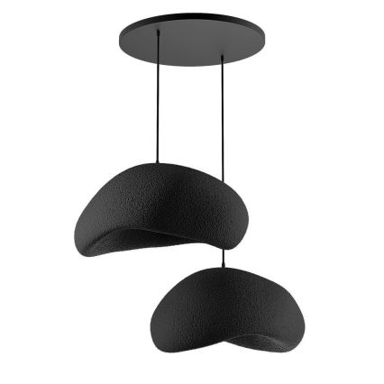 Brilagi - WABI SABI hanglamp aan kabel, 2x E27/40W/230V, Ø 60 cm, zwart