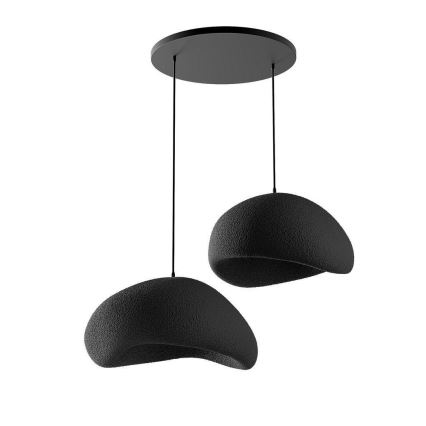 Brilagi - WABI SABI hanglamp aan kabel, 2x E27/40W/230V, Ø 60 cm, zwart
