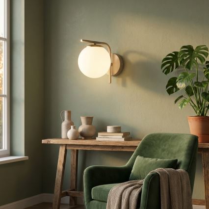 Brilagi - Wandlamp 1xE27/60W/230V beige/goud