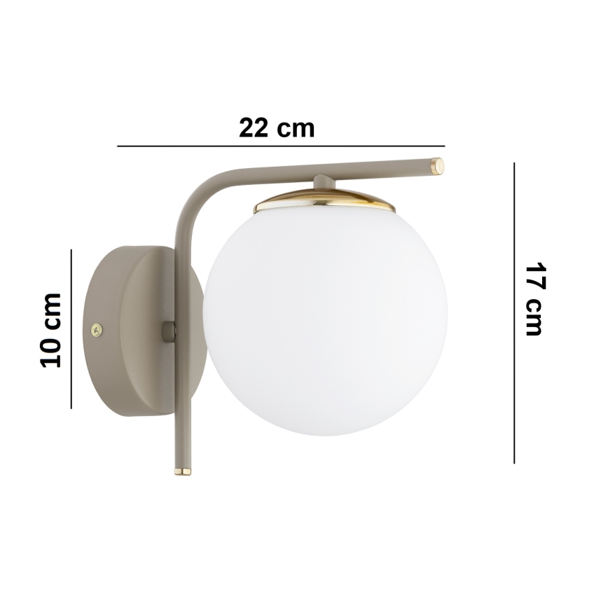 Brilagi - Wandlamp 1xE27/60W/230V beige/goud