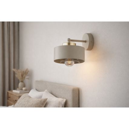 Brilagi - Wandlamp 1xE27/60W/230V beige/goud