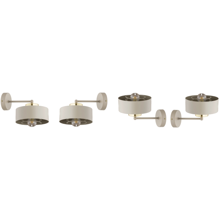 Brilagi - Wandlamp 1xE27/60W/230V beige/goud