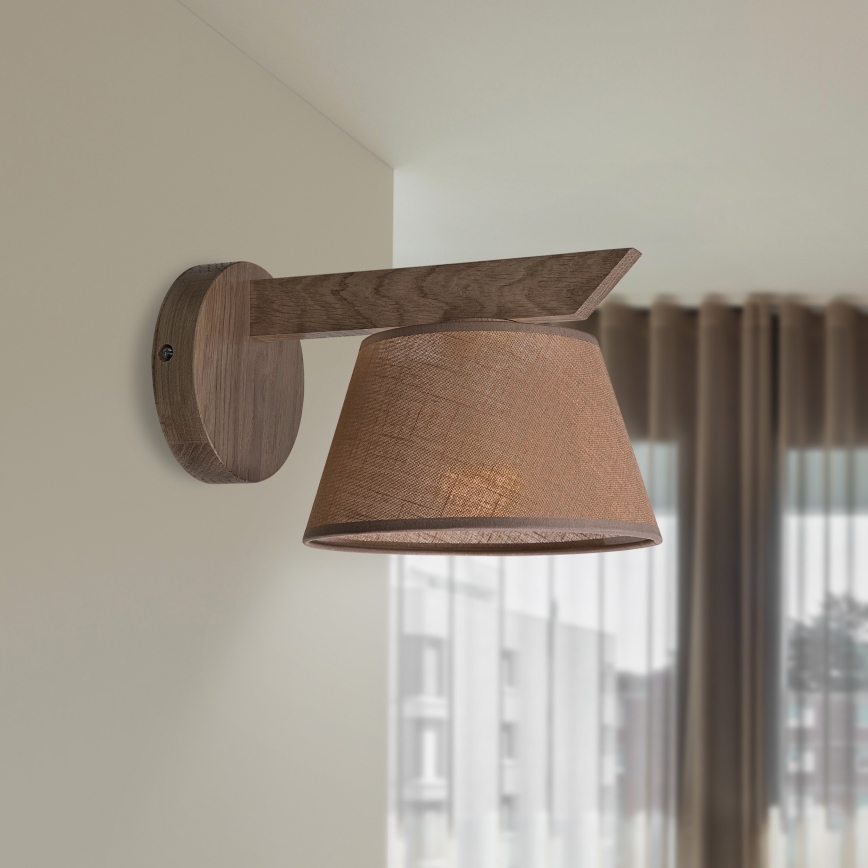 Brilagi - Wandlamp ANTHONY 1xE14/40W/230V eiken/bruin