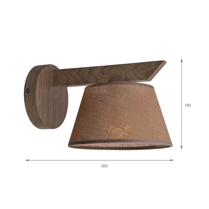 Brilagi - Wandlamp ANTHONY 1xE14/40W/230V eiken/bruin