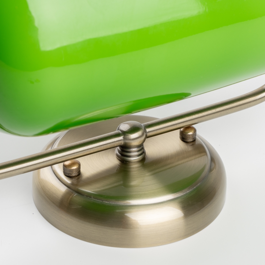 Brilagi - Wandlamp BANK OFFICE 1xE27/60W/230V messing/groen