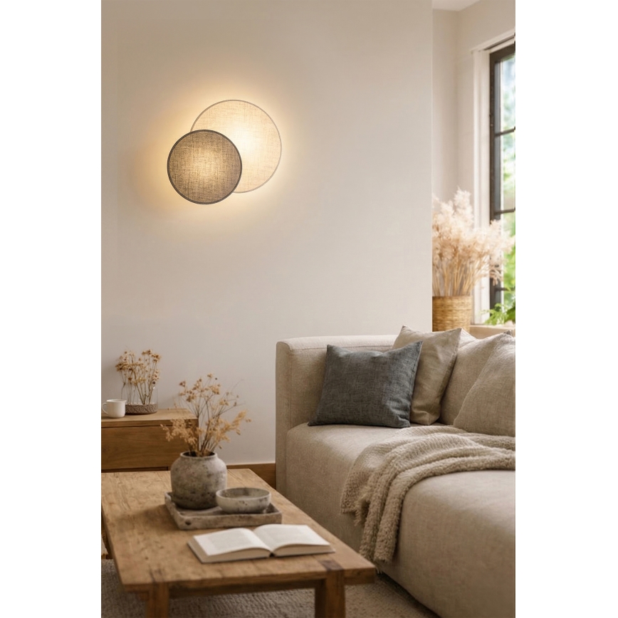 Brilagi - Wandlamp CIRCLES 1xE27/60W/230V Ø 35 cm crème/grijs