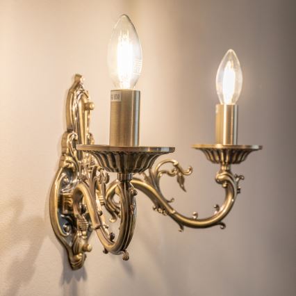 BRILAGI - Wandlamp CLASSIC 2xE14/10W/230V messing