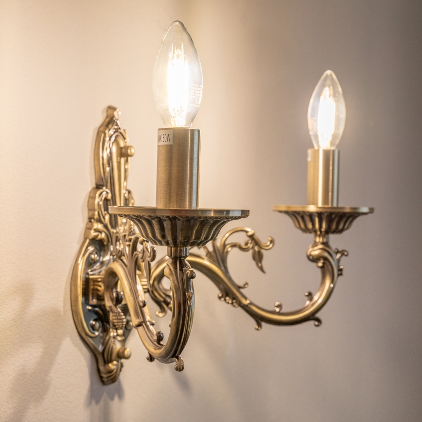 BRILAGI - Wandlamp CLASSIC 2xE14/10W/230V messing