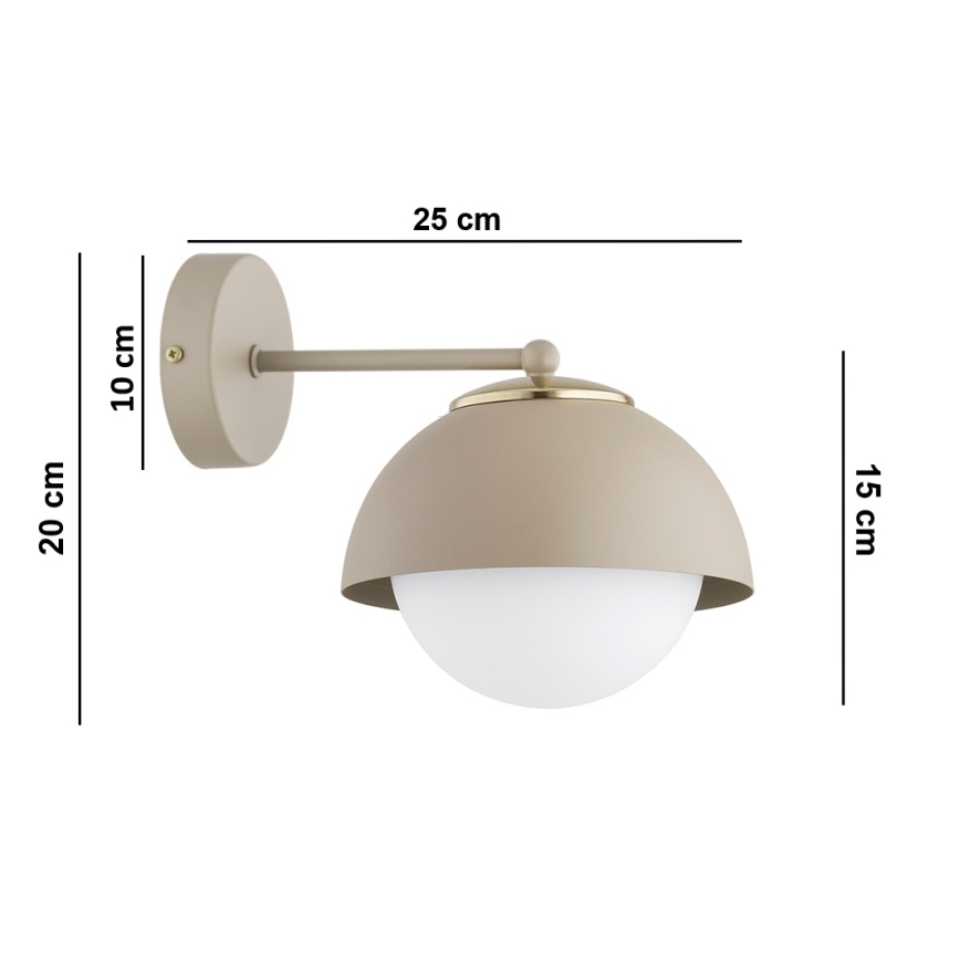 Brilagi - Wandlamp COSMO 1xE27/60W/230V beige/goud
