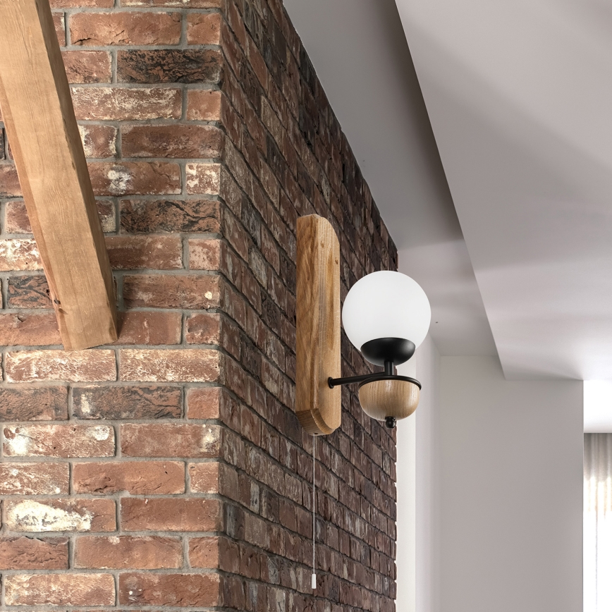 Brilagi - Wandlamp COTTAGE 1xG9/40W/230V eiken/wit