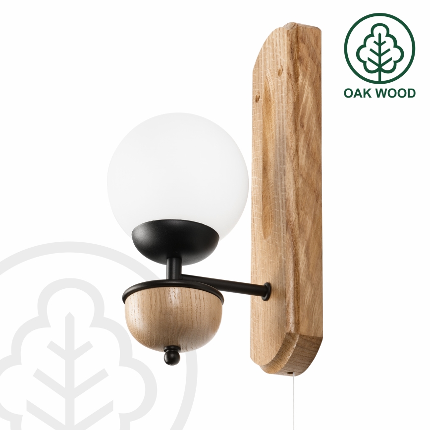 Brilagi - Wandlamp COTTAGE 1xG9/40W/230V eiken/wit