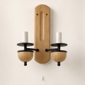 Brilagi - Wandlamp COTTAGE 2xE14/40W/230V eik