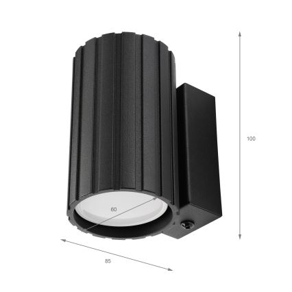 Brilagi - Wandlamp CRISPINA 1xGU10/10W/230V 10 cm zwart