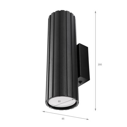 Brilagi - Wandlamp CRISPINA 2xGU10/10W/230V 20 cm zwart