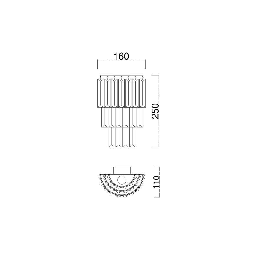 Brilagi - Wandlamp CRYSTAL 1xE14/60W/230V glanzend chroom