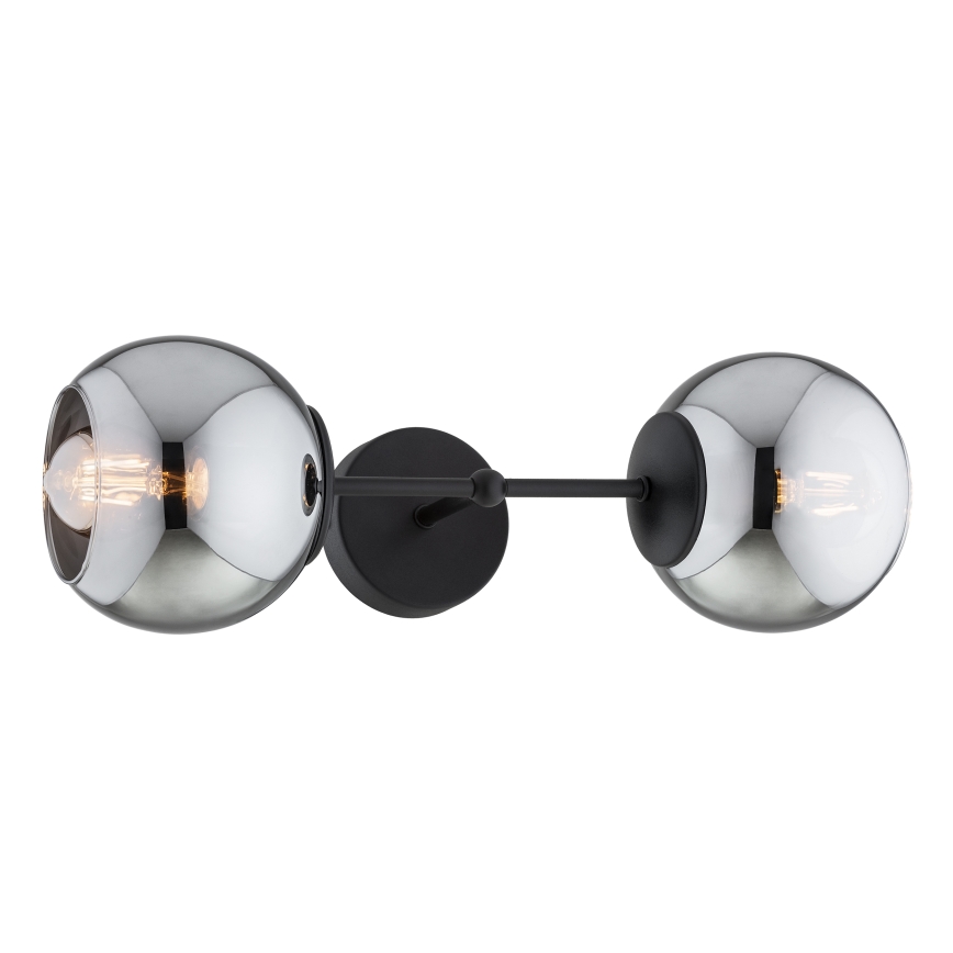Brilagi - Wandlamp DIOR 2xE27/60W/230V zwart/rookgrijs