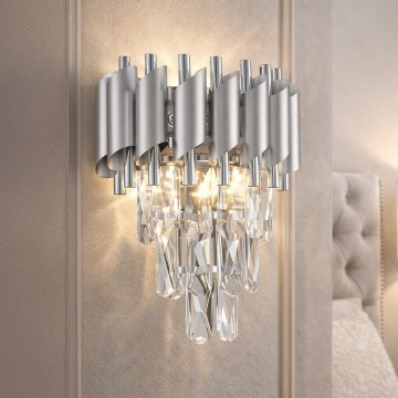 Brilagi - Wandlamp ECLIPSE 2xE14/10W/230V zilverkleurig