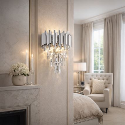 Brilagi - Wandlamp ECLIPSE 2xE14/10W/230V zilverkleurig