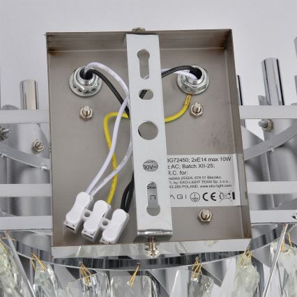 Brilagi - Wandlamp ECLIPSE 2xE14/10W/230V zilverkleurig