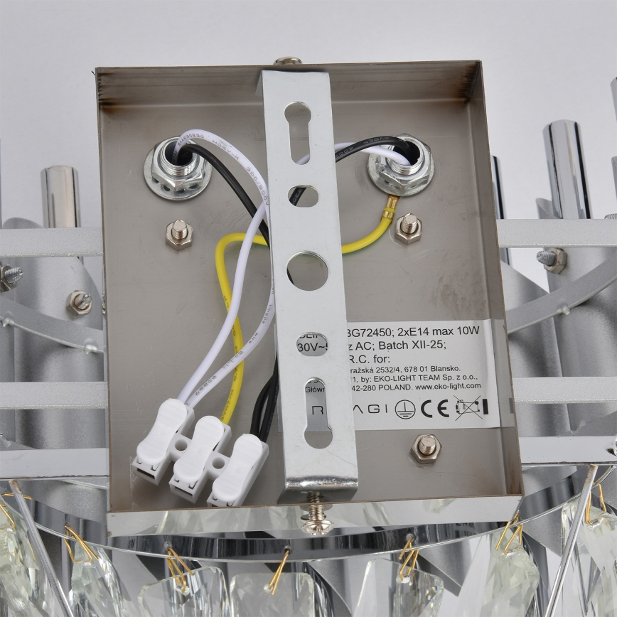 Brilagi - Wandlamp ECLIPSE 2xE14/10W/230V zilverkleurig