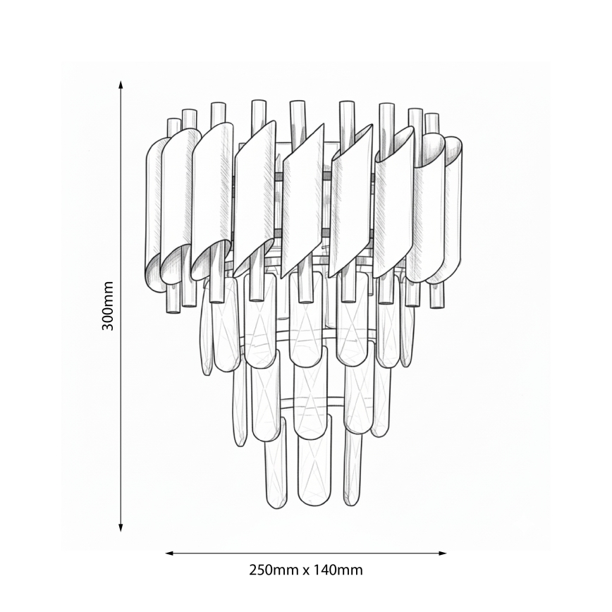 Brilagi - Wandlamp ECLIPSE 2xE14/10W/230V zilverkleurig
