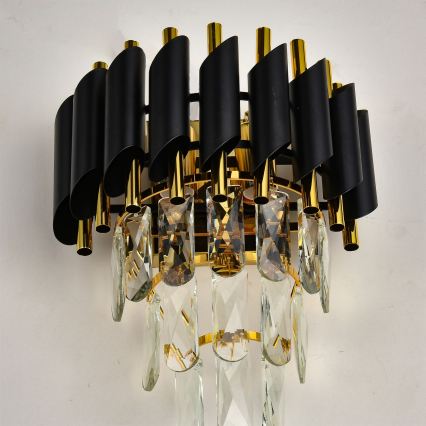 Brilagi - Wandlamp ECLIPSE 2xE14/10W/230V zwart/goud