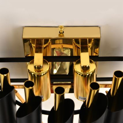 Brilagi - Wandlamp ECLIPSE 2xE14/10W/230V zwart/goud