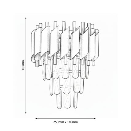 Brilagi - Wandlamp ECLIPSE 2xE14/10W/230V zwart/goud