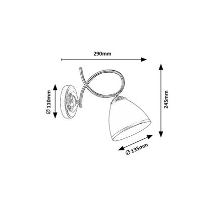 Brilagi - Wandlamp FRED 1xE27/60W/230V glanzend chroom