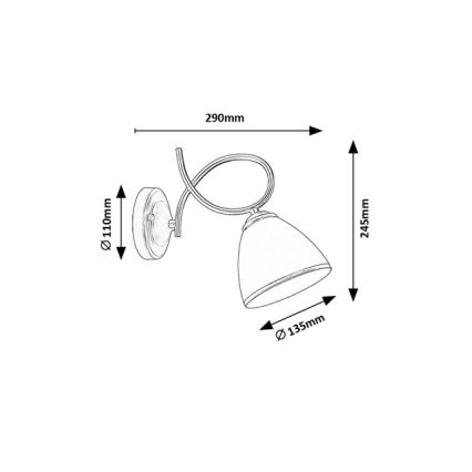 Brilagi - Wandlamp FRED 1xE27/60W/230V goudkleurig