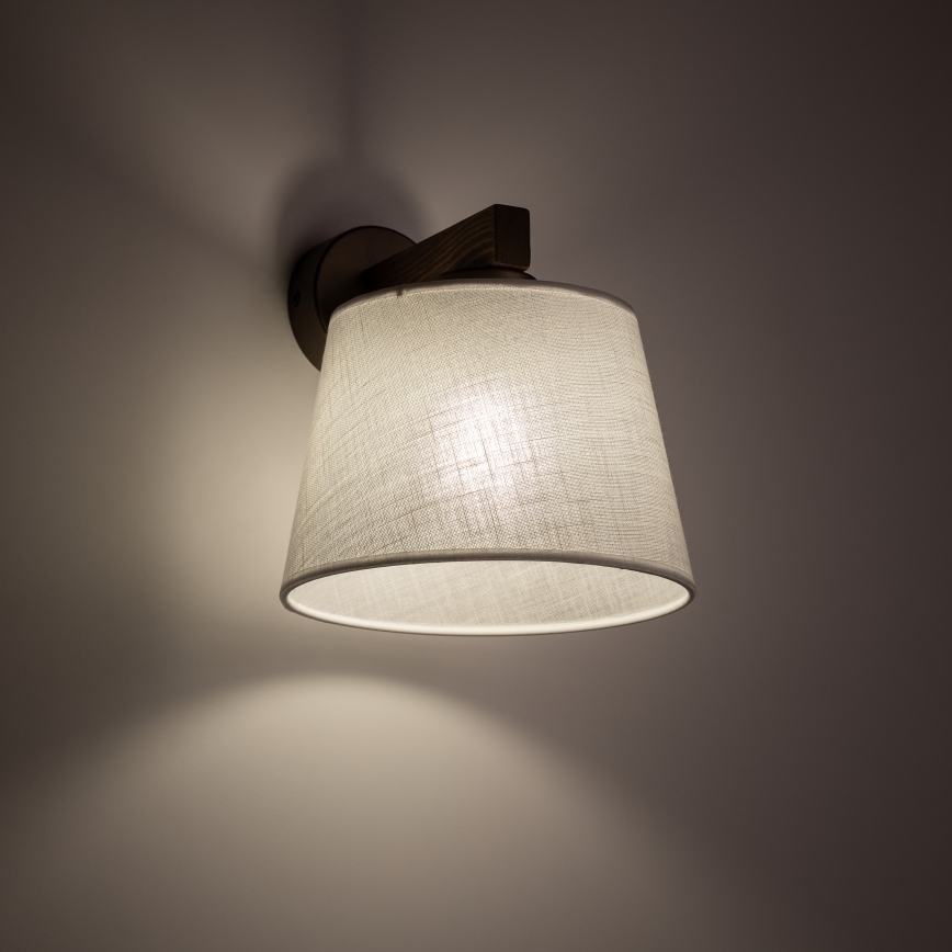 Brilagi - Wandlamp LATTE 1xE27/60W/230V grenen/wit