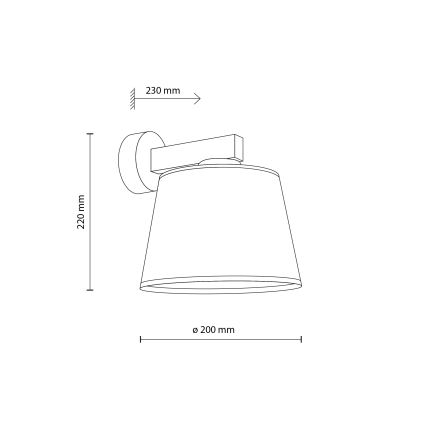 Brilagi - Wandlamp LATTE 1xE27/60W/230V grenen/wit