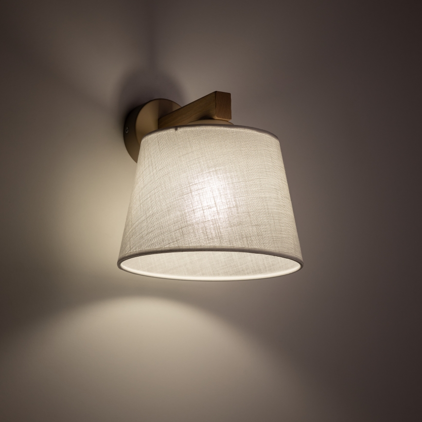 Brilagi - Wandlamp LATTE SABIA 1xE27/60W/230V grenen/wit