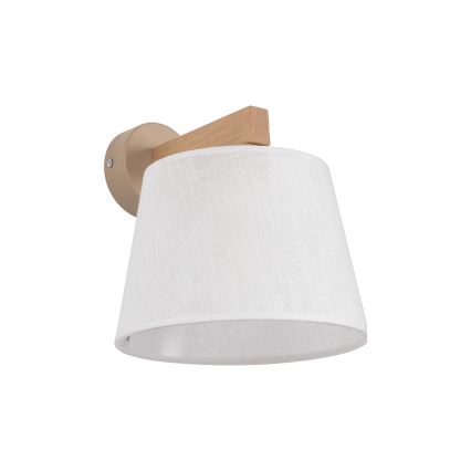 Brilagi - Wandlamp LATTE SABIA 1xE27/60W/230V grenen/wit