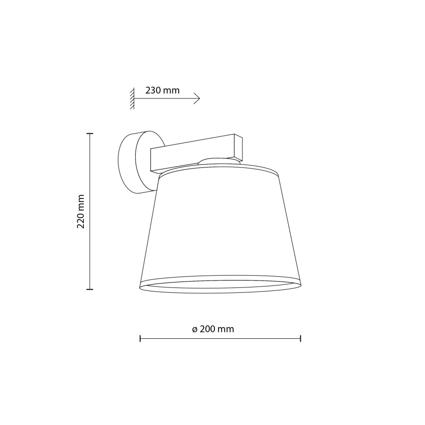 Brilagi - Wandlamp LATTE SABIA 1xE27/60W/230V grenen/wit