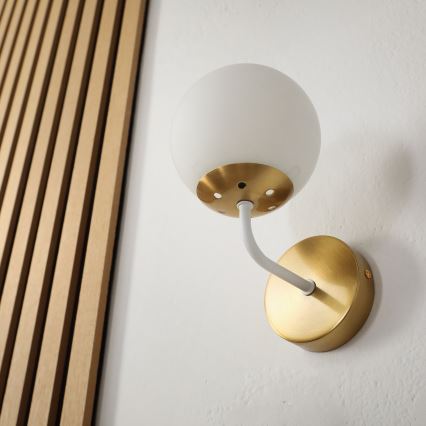 Brilagi - Wandlamp MALIVA 1xE14/15W/230V goud/wit