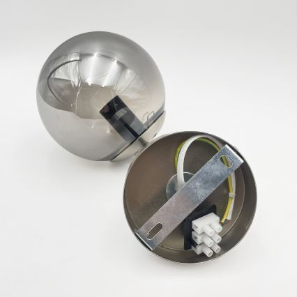 Brilagi - Wandlamp MALIVA 1xE14/15W/230V mat chroom/rookglas