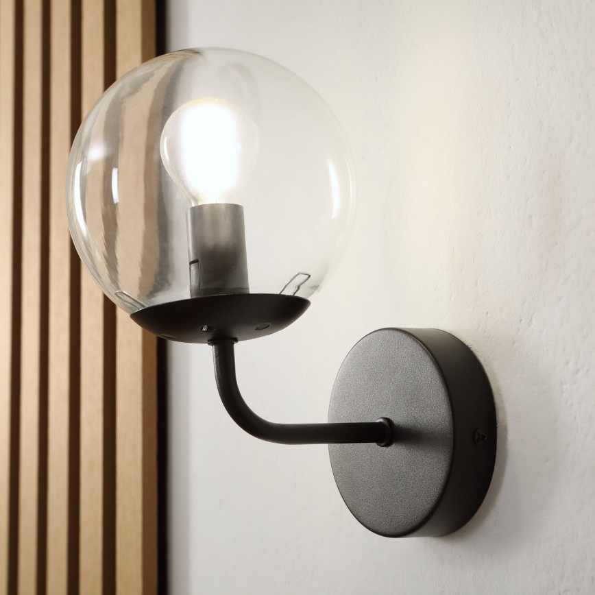 Brilagi - Wandlamp MALIVA 1xE14/15W/230V zwart/helder