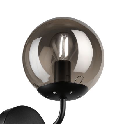 Brilagi - Wandlamp MALIVA 1xE14/15W/230V zwart/rookkleurig