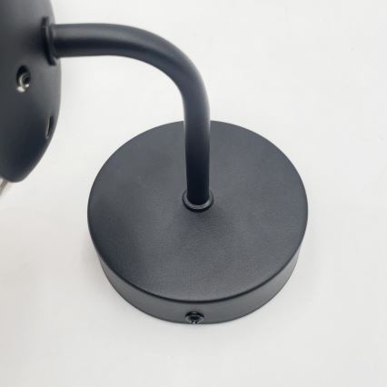 Brilagi - Wandlamp MALIVA 1xE14/15W/230V zwart/rookkleurig